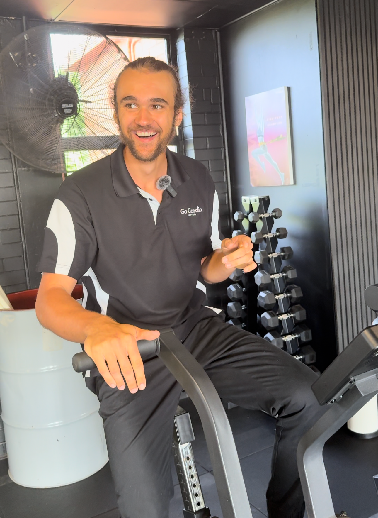 Filming a Go Cardio Rentals video